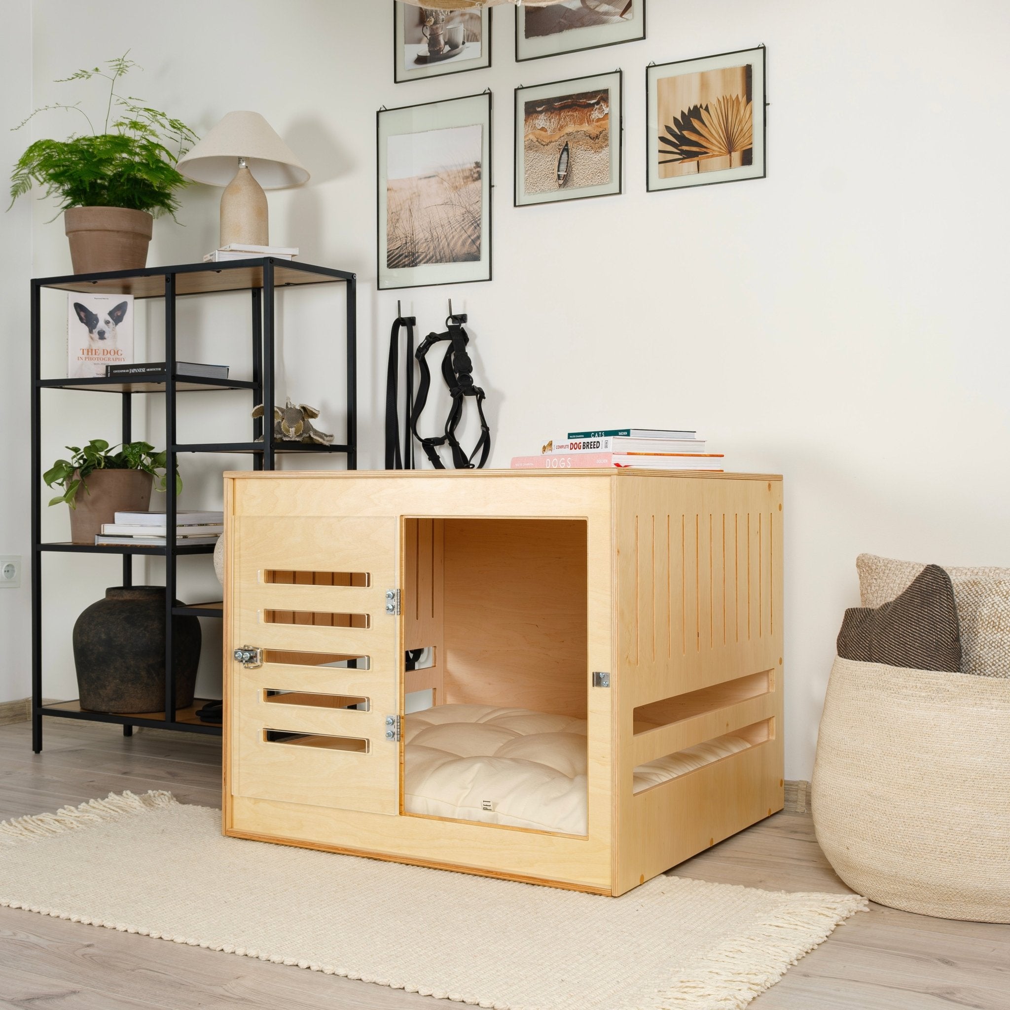 Dordrecht Natural Modern dog crate PetSo
