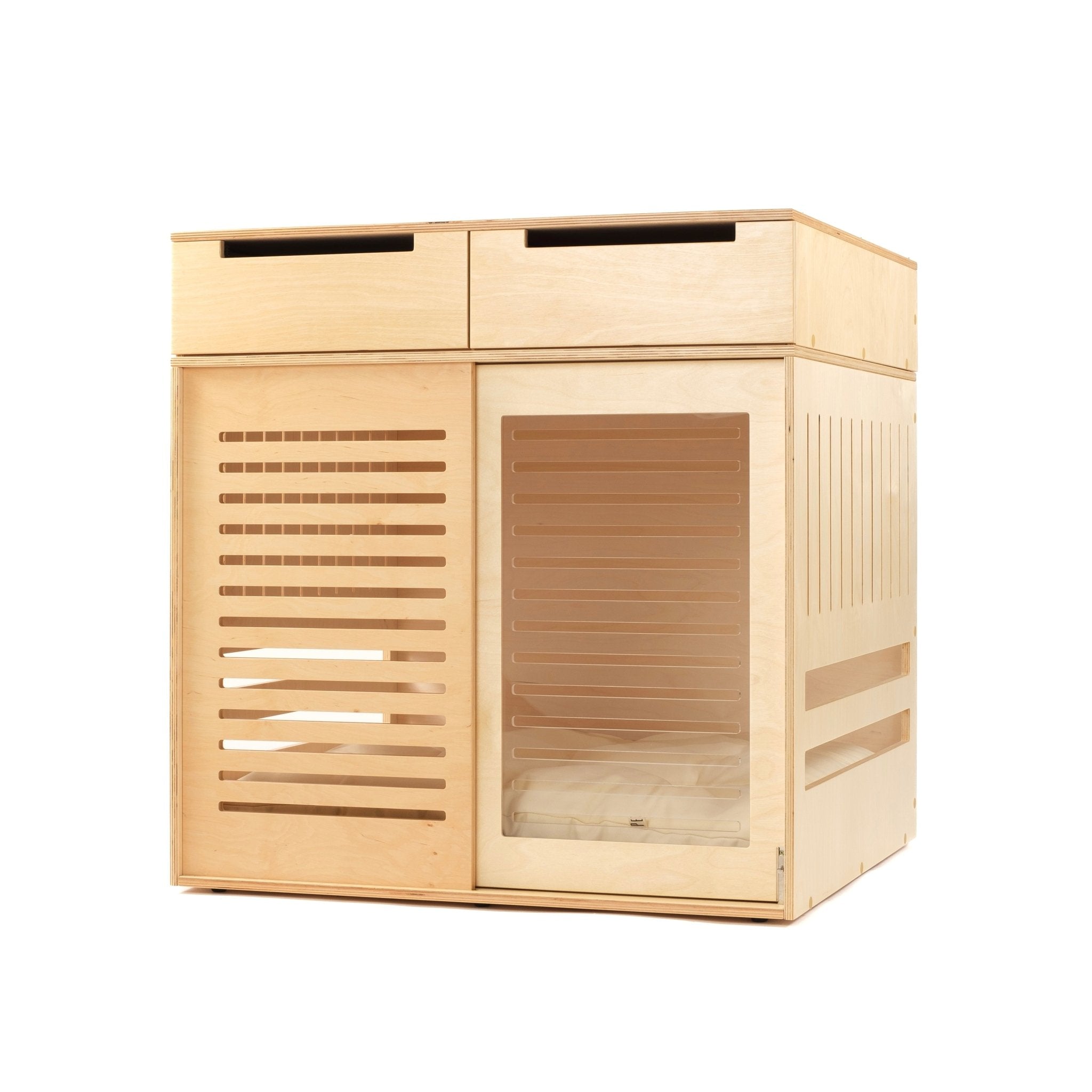 Dordrecht Coupe HA with Storage Drawers Modern dog crate PetSo