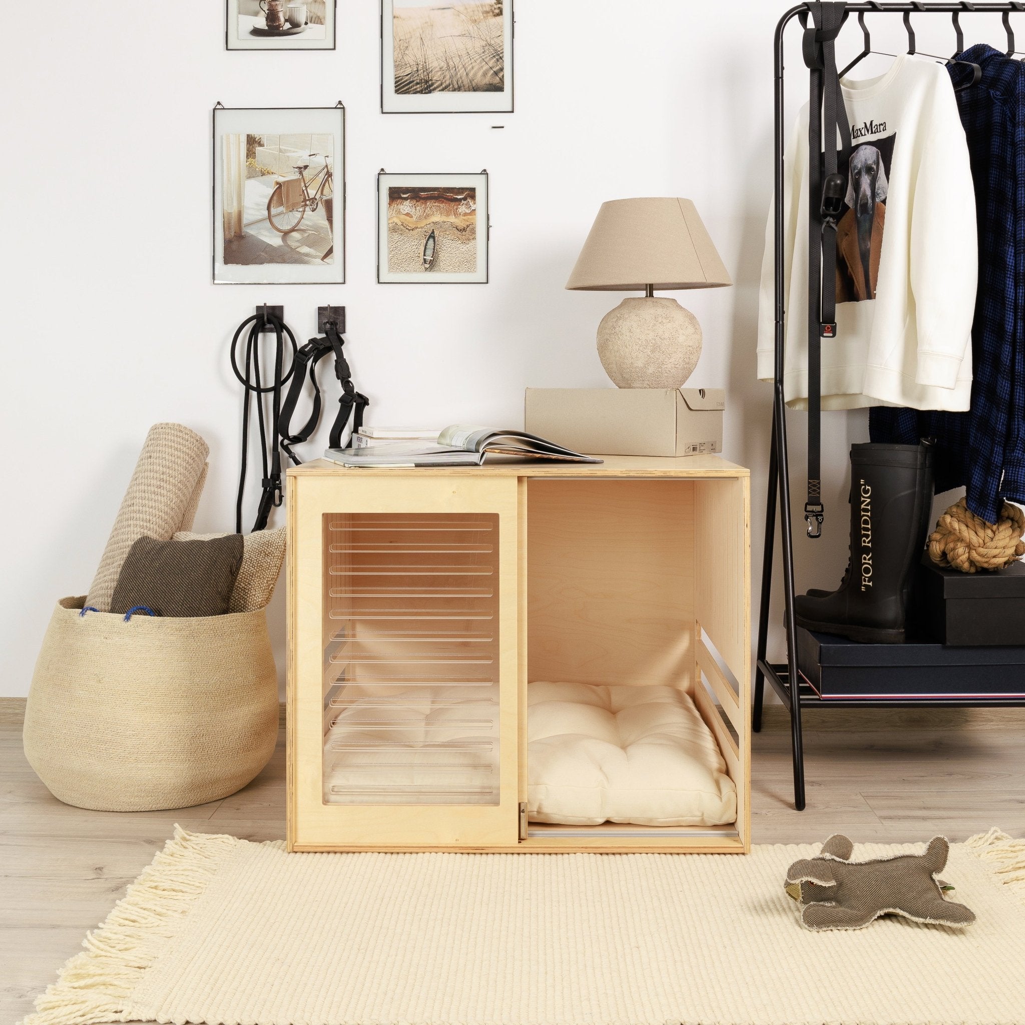 Dordrecht Coupe Natural FA Dog crate furniture PetSo