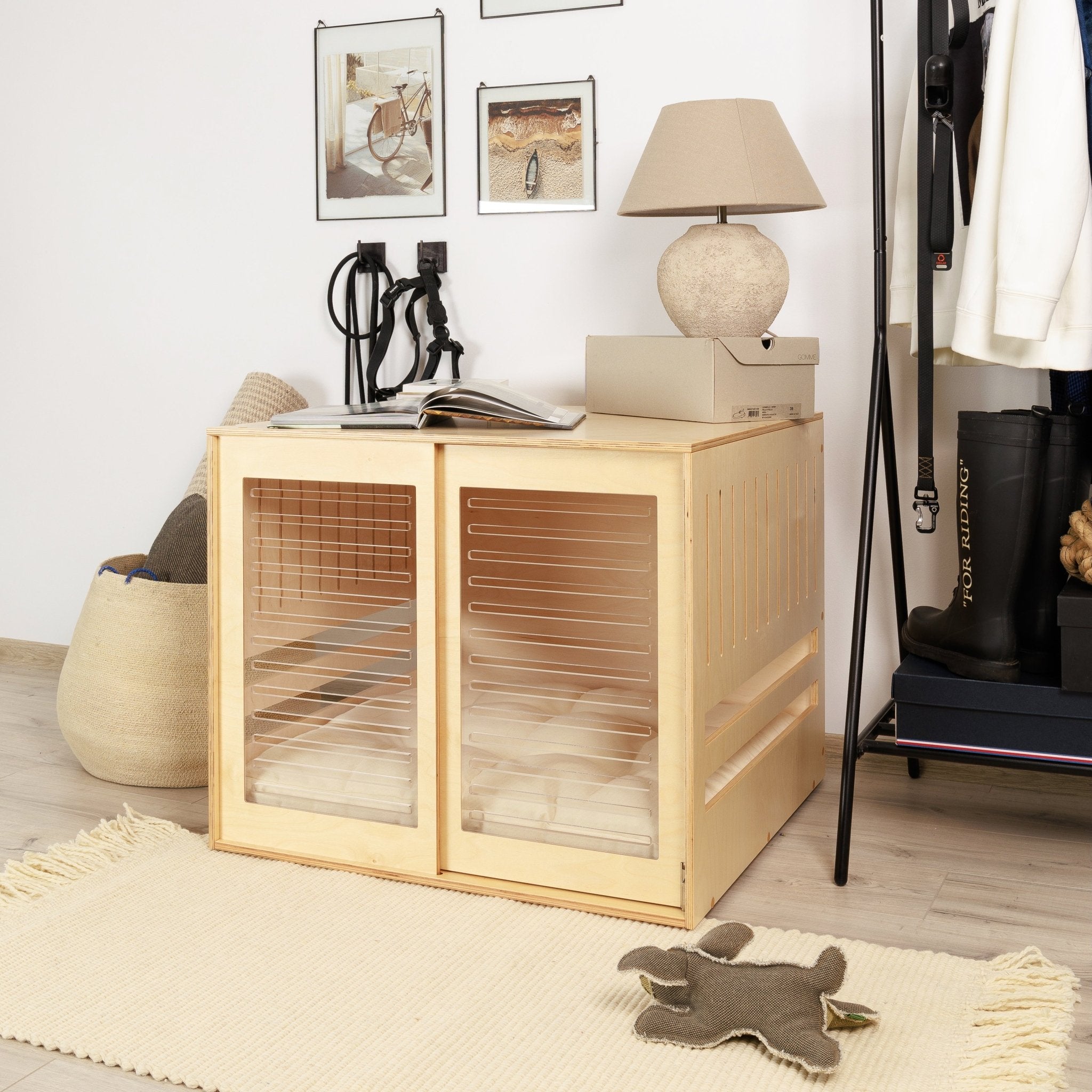Dordrecht Coupe Natural FA Dog crate furniture PetSo