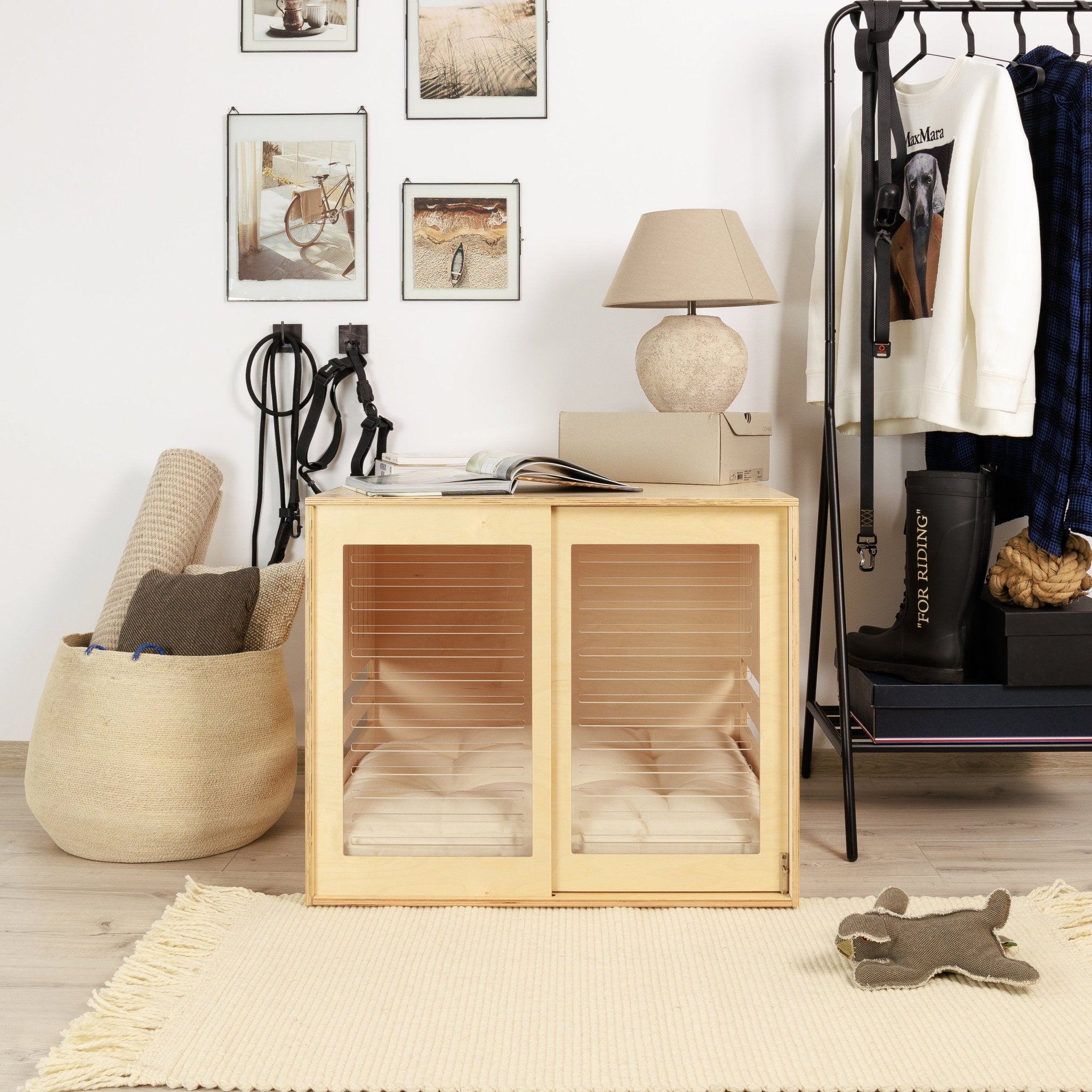 Dordrecht Coupe Natural FA Dog crate furniture PetSo