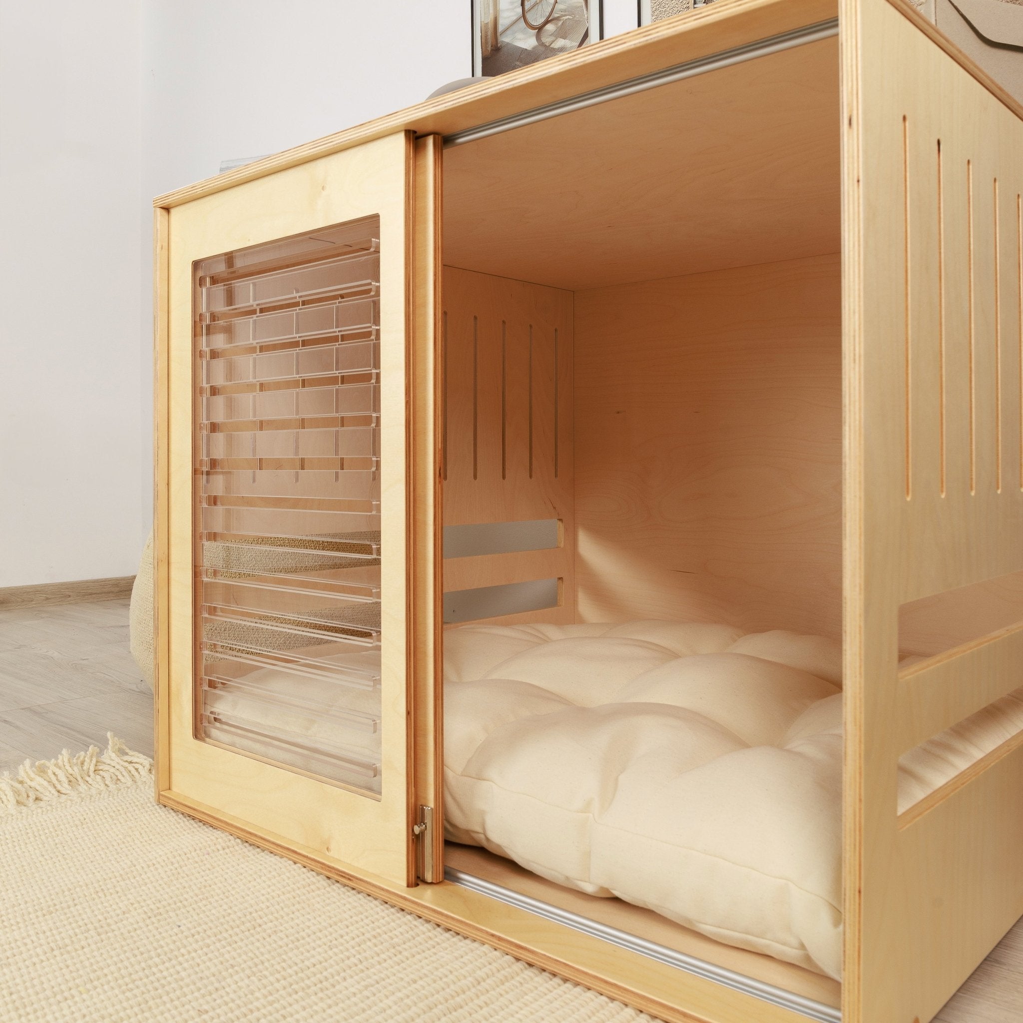 Dordrecht Coupe Natural FA Dog crate furniture PetSo