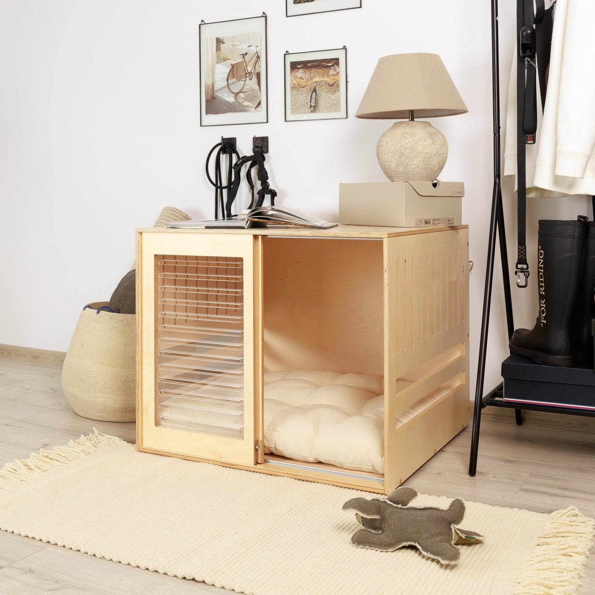 Dordrecht Coupe Natural FA Dog crate furniture PetSo