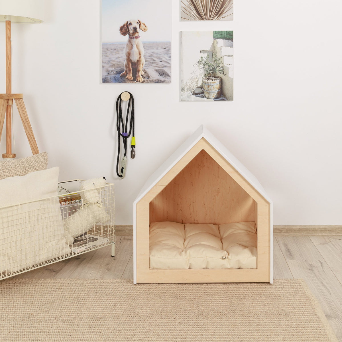 Petso Classic Open dog house with a cushion, no door